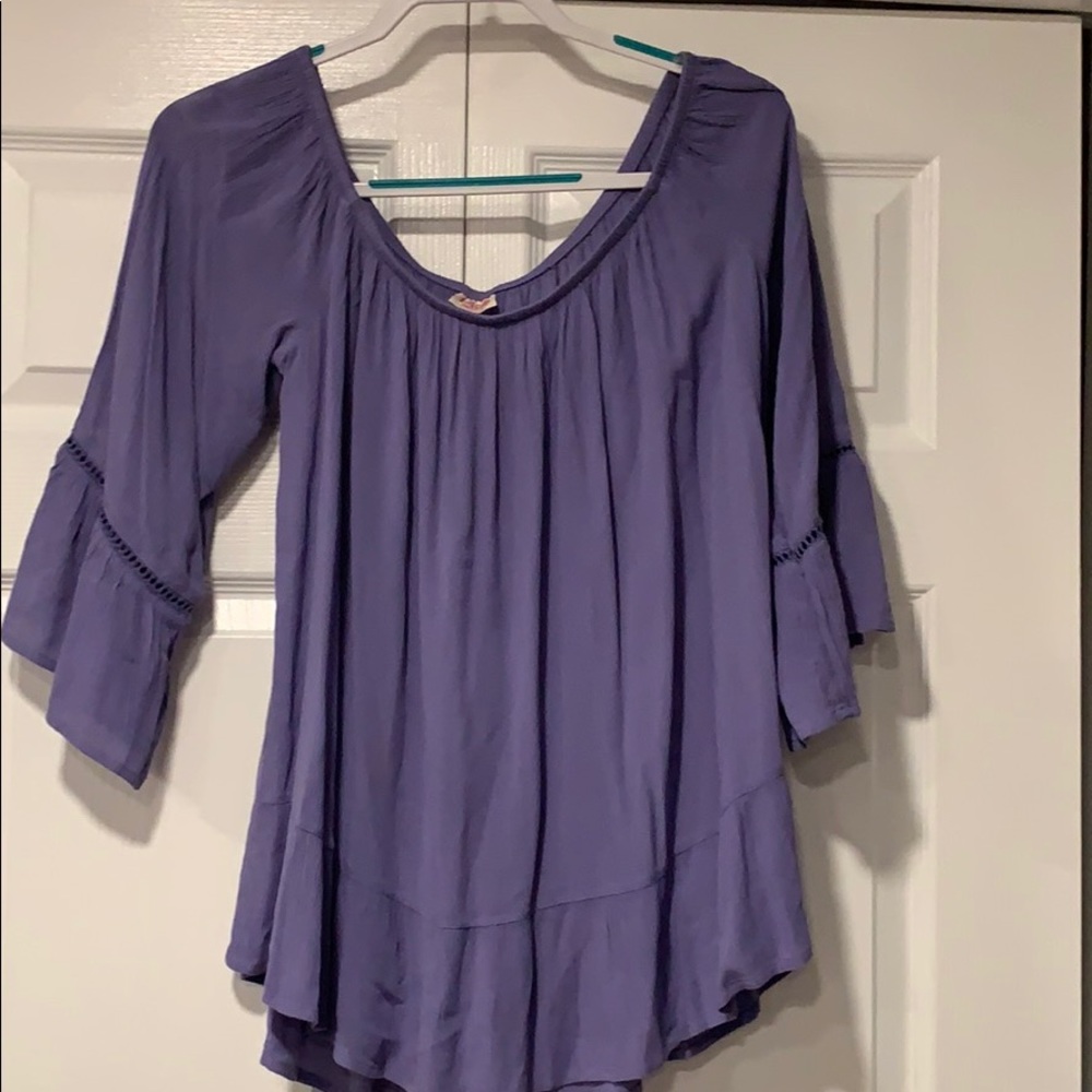 Mossimo off the shoulder shirt periwinkle- size L